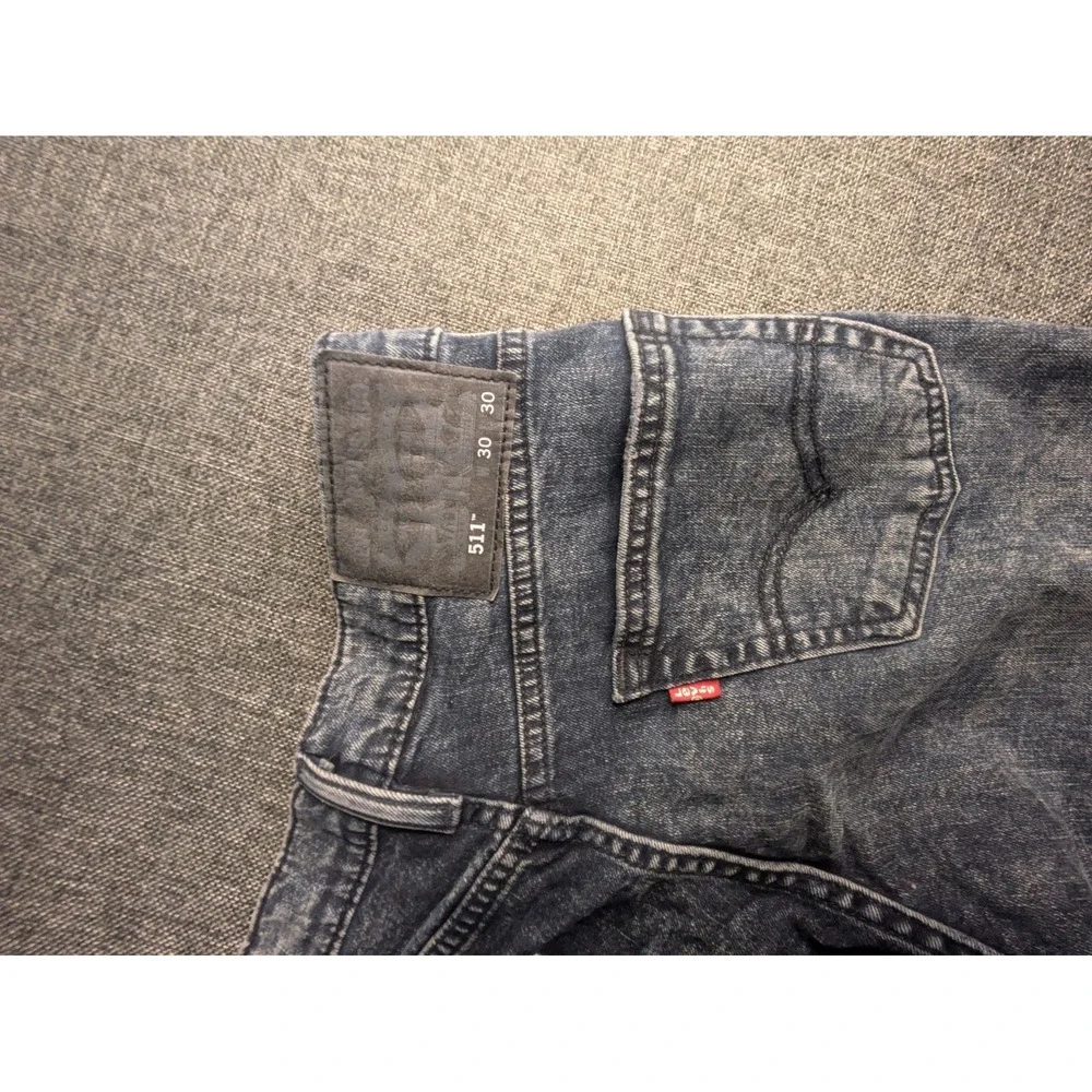 levis 511 Jeans Men's 30x30 dark charcoal Straight Leg Mid Rise Denim Pants
